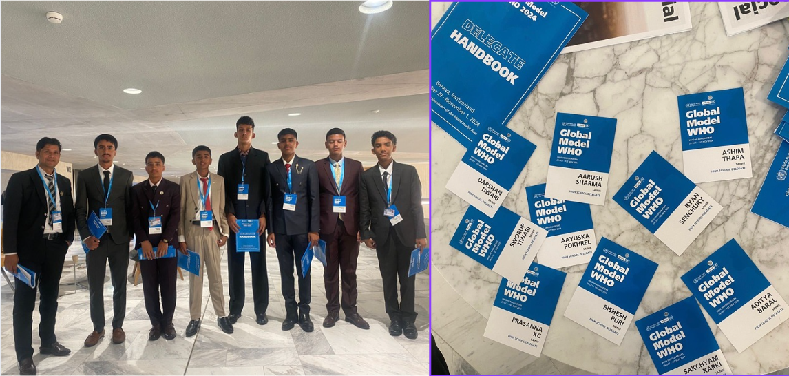 GHF MUN Participation in Global Model WHO 2024 by WFUNA, Geneva, Switzerland