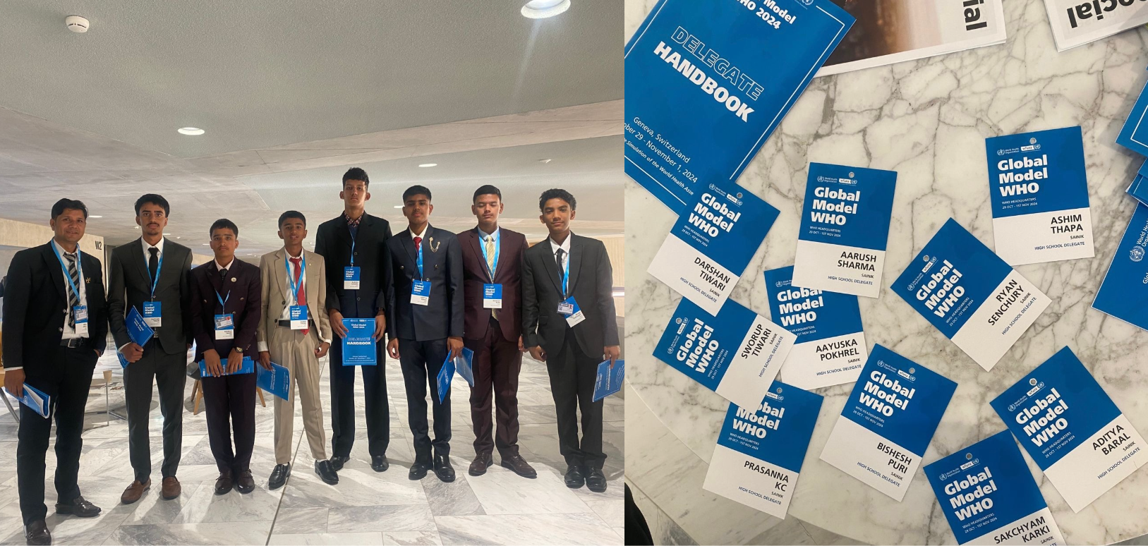 GHF MUN Participation in Global Model WHO 2024 by WFUNA, Geneva, Switzerland